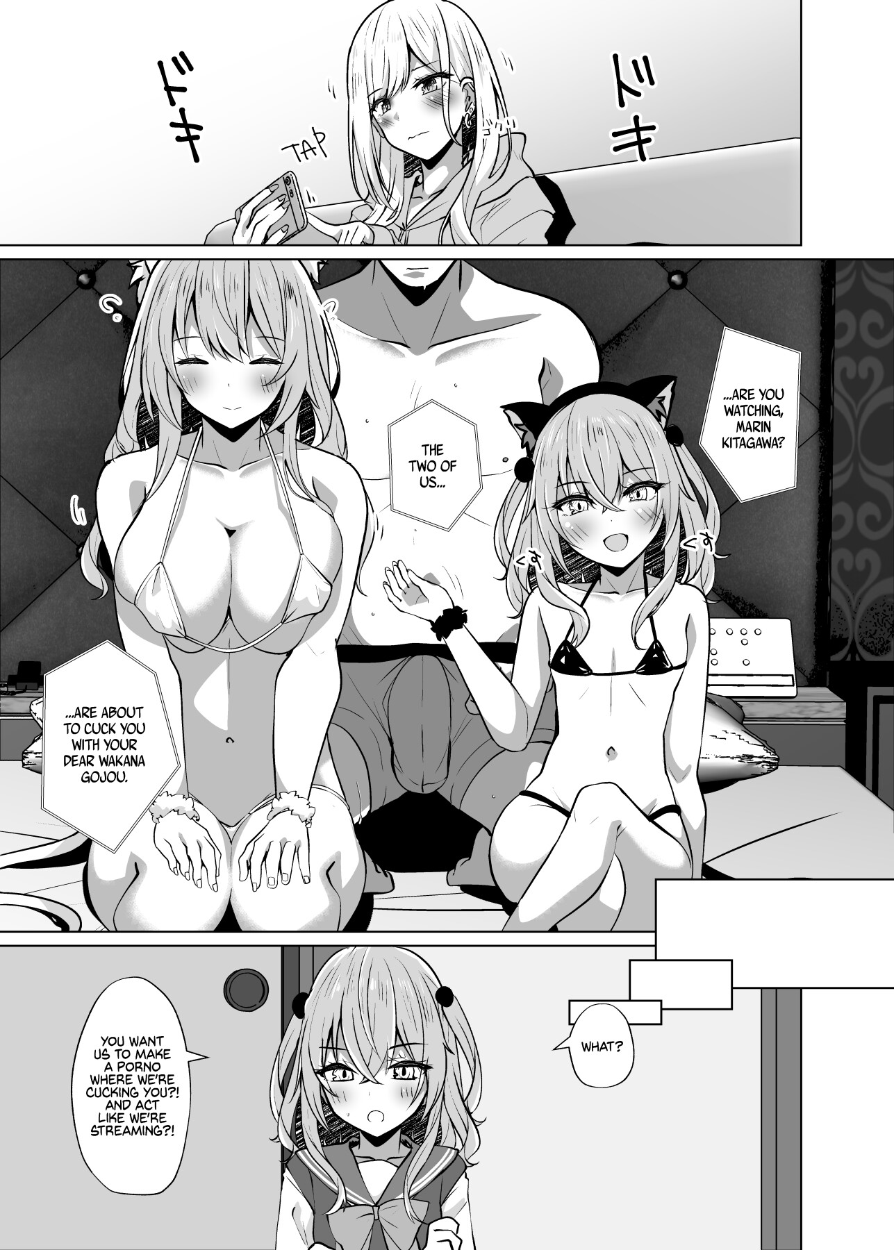 Hentai Manga Comic-Fucking Two Cosplayers for Free as We Pretend We're Streaming a Cucking Session-Read-2